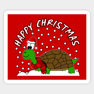 Christmas Tortoise Reptile Nature Lover Wildlife Funny Magnet